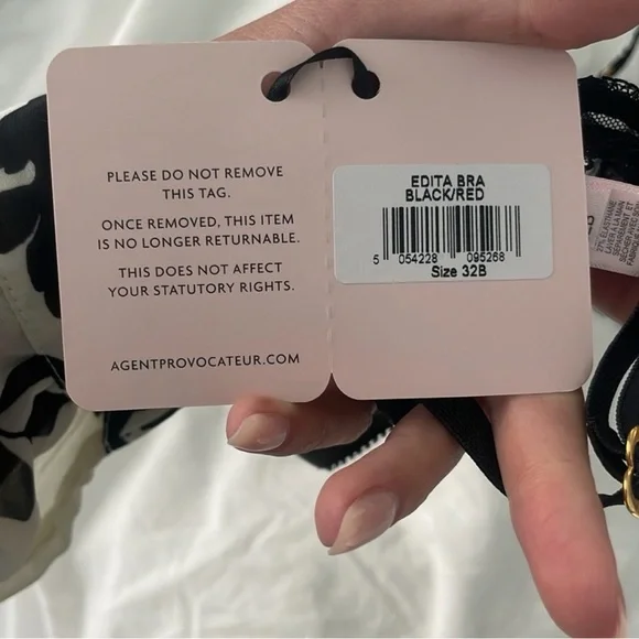 Agent Provocateur Edita Set | 32B Bra + Size 2 Thong Garter Babydoll | NWOT - Picture 6 of 8